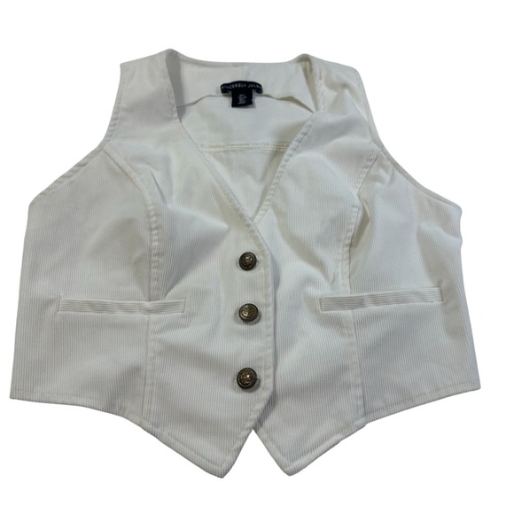 Sincerely Jules Ivory Buttoned  Down casual Vest - Picture 1 of 8
